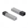 DELOCK USB 3.2 Gen 1 (3.1 Gen 1) 4 prievadų šakotuvas su Type-A + Type-C priegloba (5000 Mbit/s) juodas/skaidrus