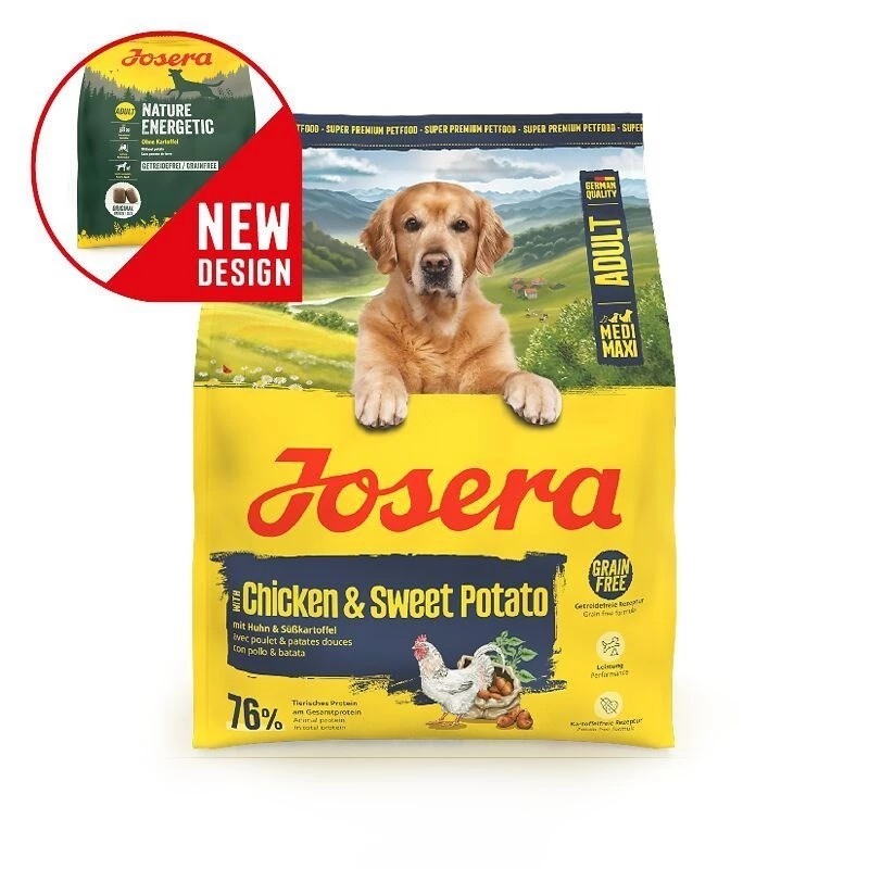 Sausas šunų maistas JOSERA Adult Chicken & Sweet Potato 3 kg — suaugę šunys, vištienos receptas