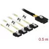 DeLOCK 85800 laidas Mini SAS SFF-8087 0,5 m juodas