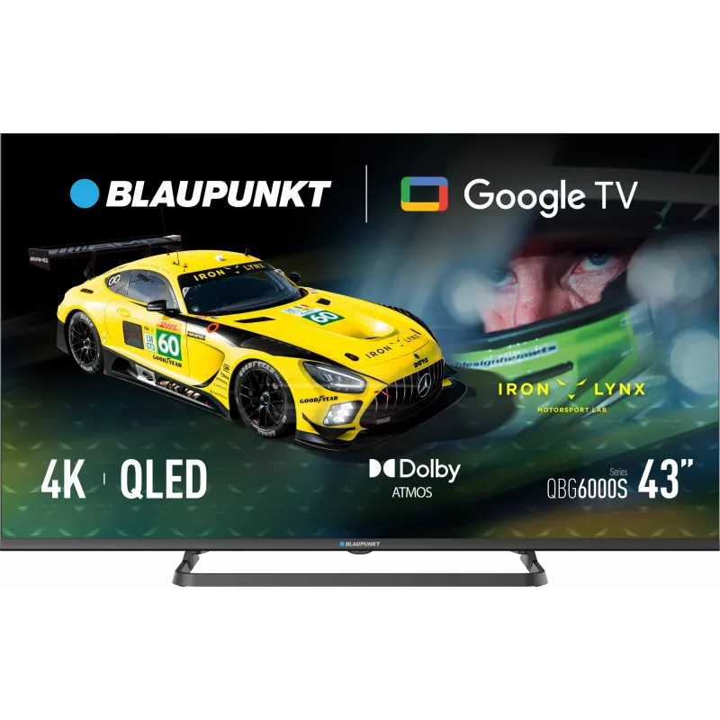 Blaupunkt QLED televizorius | 43QBG6000S | 43 | Išmanusis televizorius | Google TV | Juoda