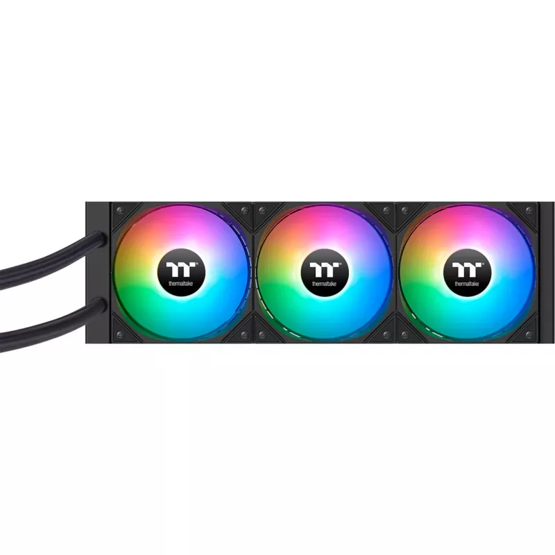Skysčio aušinimo komplektas THERMALTAKE LA360 ARGB, 120 mm ventiliatoriai, 360 W TDP, juodas