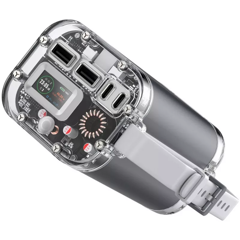 Išorinė baterija Lucid Ultra 40000mAh 100W pilka