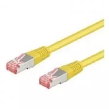 Wentronic Goobay CAT 6 komutacinis kabelis, S/FTP (PiMF), geltonas, 15 m – LSZH be halogenų, varis (68306)