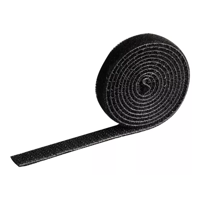 Kabelių raištis Durable Cavoline Grip 10 Kabliukas ir kilpa Juodas