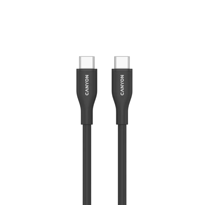 CANYON laidas CC60SC10 C-C 60W 1m Silikoninis Juodas