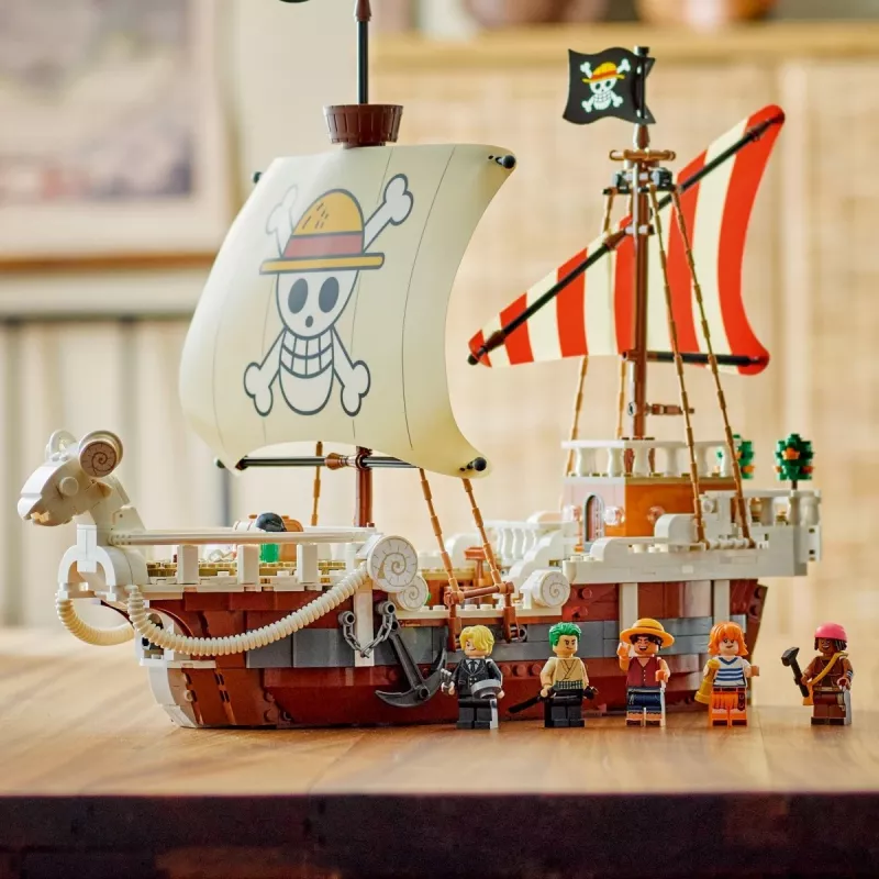 LEGO rinkinys „Going Merry“ piratų laivas 75639 — „One Piece“ plytelių modelis