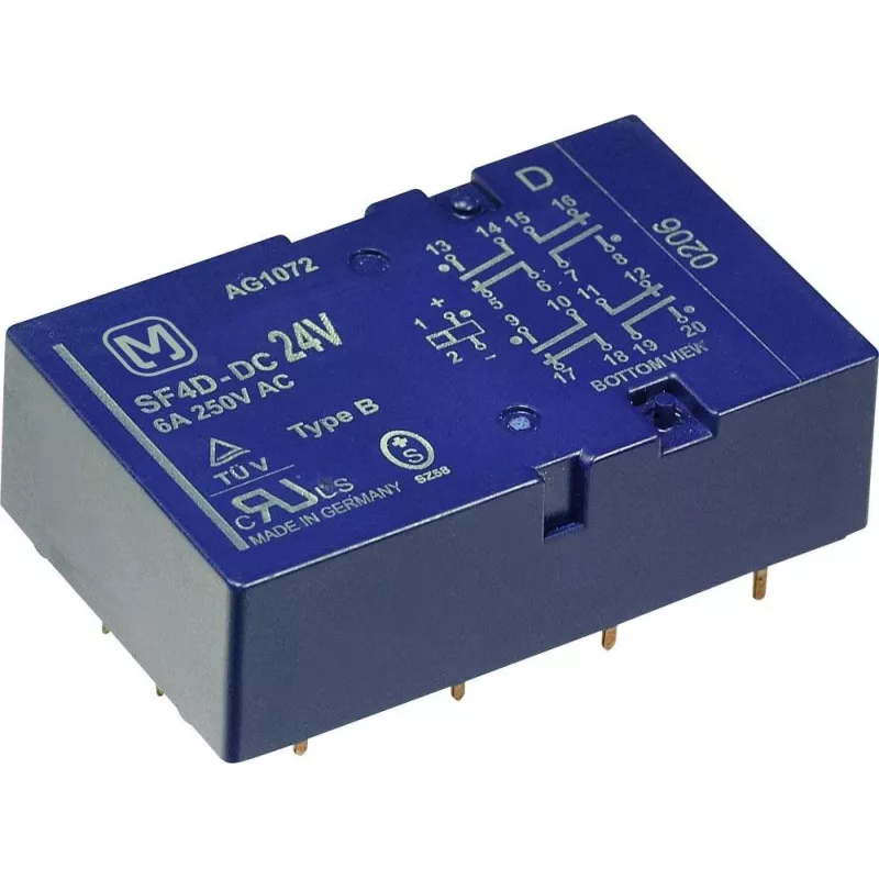 Panasonic PCB relė 24 V/DC 6 A 4 normaliai atviri kontaktai, 4 normaliai uždari kontaktai SF4D24 1 vnt.