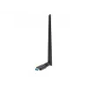 Vidinė WLAN kortelė LANBERG NC-1200-WIE — Dviejų juostų USB WLAN adapteris, RTL8812BU, iki 1200 Mbit/s, išorinės 2x2 antenos (5 dBi), juoda