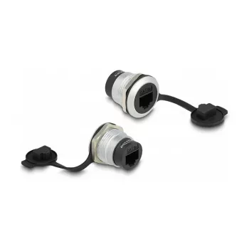 Tinklo kabelis DeLOCK RJ45 Cat.6A 1m Juodas