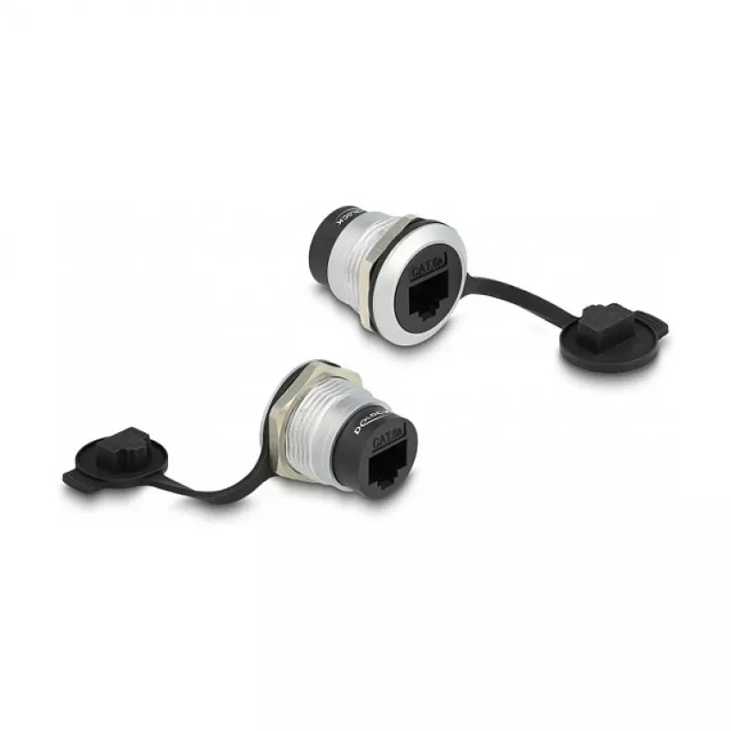 Tinklo kabelis DeLOCK RJ45 Cat.6A 1m Juodas