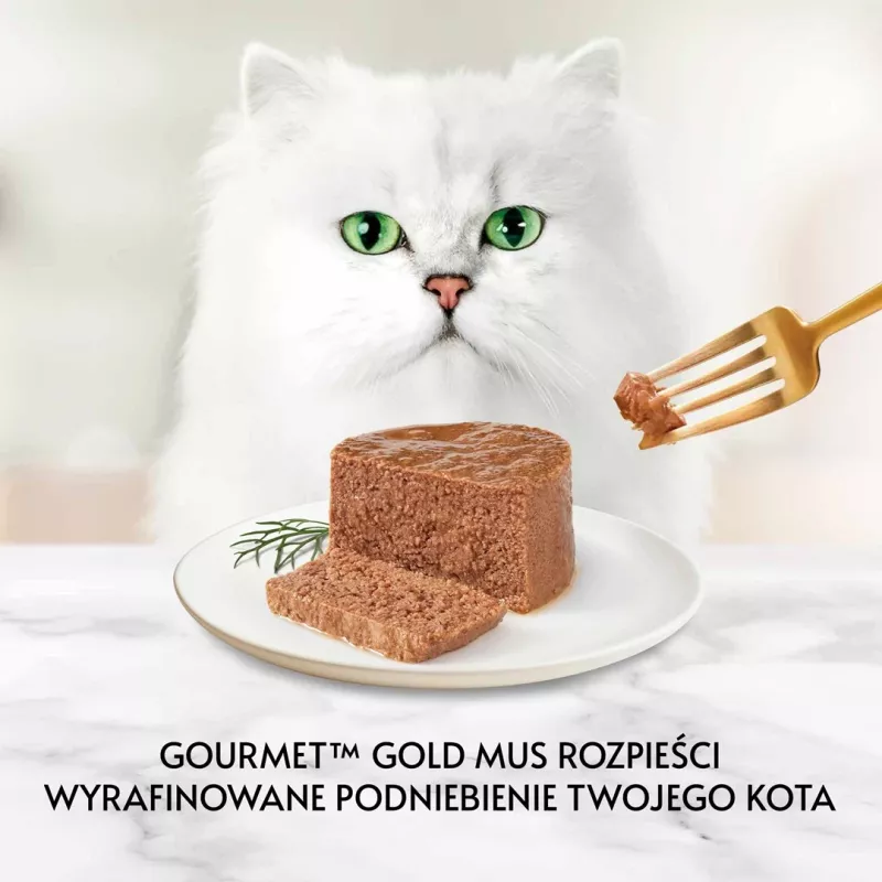 Šlapias kačių maistas Purina GOURMET Gold Adult Tuna 85 g skardinė, baltymai 10,5 %, riebalai 7 %, drėgmė 77,5 %