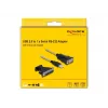 DeLOCK adapteris USB 2.0 Type-A į nuoseklųjį RS-232 D-Sub 9 + D-Sub 25