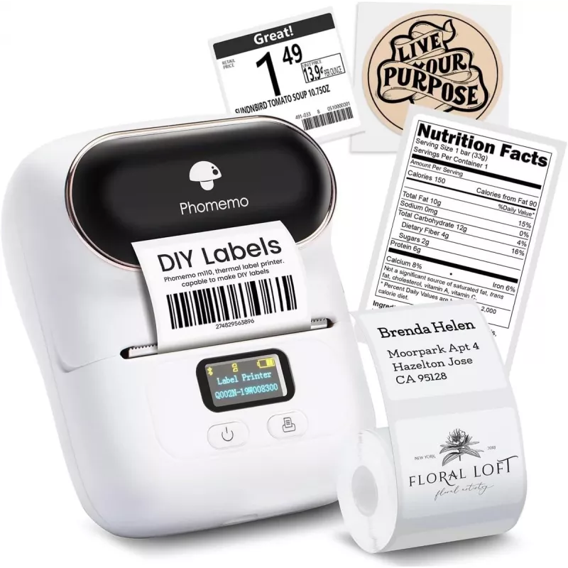 Extralink Mini Printer Labeler | Mini spausdintuvas | Balta