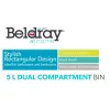 Beldray dviejų skyrių šiukšliadėžė LA035235BLKFEU7 5 L juoda, dviejų sekcijų virtuvės atliekų dėžė