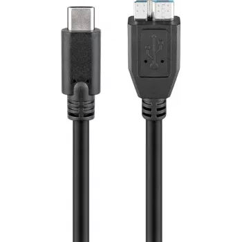 Wentronic goobay - USB laidas - Micro-USB Type B (M) į USB-C (M) - USB 3,1 - 60 cm - apverčiamas C kištukas (67995)