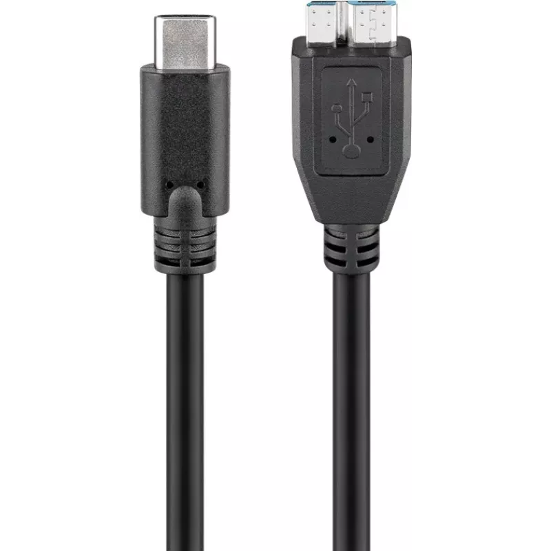 Wentronic goobay - USB laidas - Micro-USB B tipo (kištukas) į USB-C (kištukas) - USB 3.1 - 60 cm - reversinis C kištukas (67995)