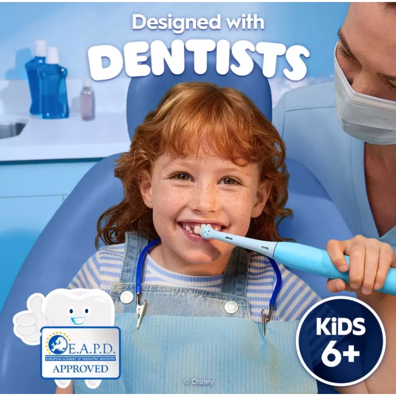 Oral-B elektrinis dantų šepetėlis su kelioniniu dėklu, 6Y+ | iO Kids Disney Stitch | Įkraunamas | Vaikams | Įtrauktų šepetėlių antgalių skaičius 1 | Dantų valymo režimų skaičius 3