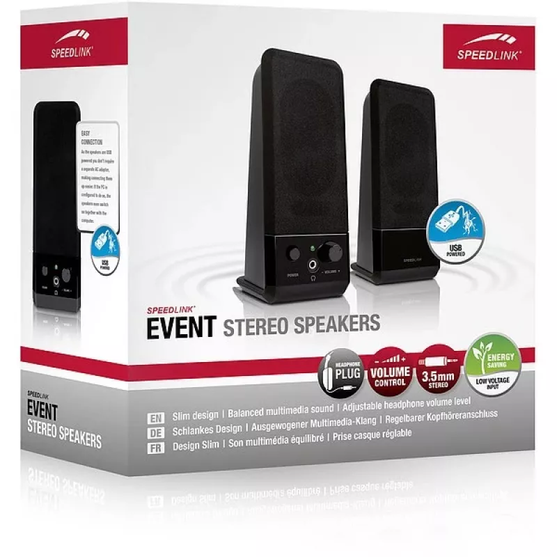 Garsiakalbis SPEEDLINK EVENT juodas laidinis 5 W