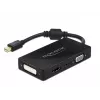 Adapter DeLOCK Mini DisplayPort 1.2 į VGA HDMI DVI Audio 4K Pasyvus Juodas
