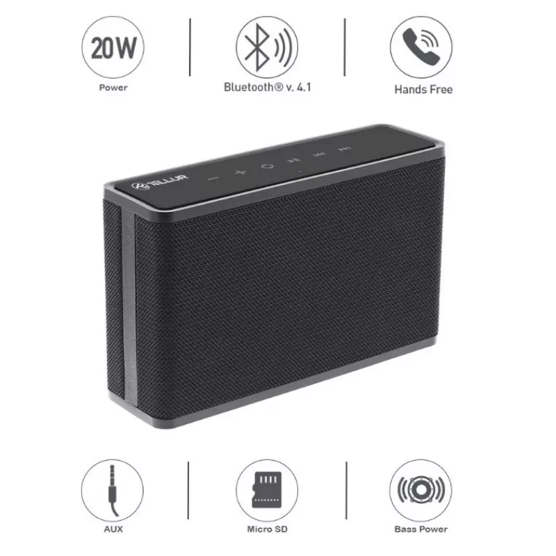 Nešiojama kolonėlė Tellur Bluetooth kolonėlė Apollo juoda