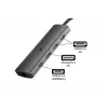 Alcasa HUB-C001A sąsajos šakotuvas USB Type-C 5000 Mbit/s antracitinis