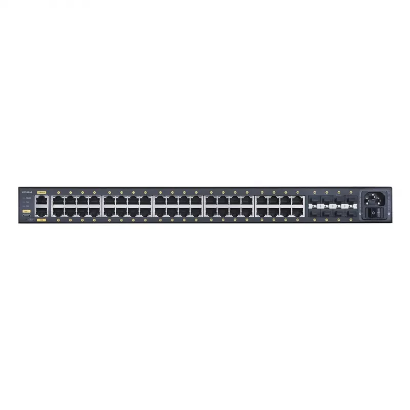 NETGEAR GSM4248PX-100EUS tinklo komutatorius Valdomas L2/L3/L4 Gigabit Ethernet (10/100/1000) Maitinimas per Ethernet (PoE) Juoda