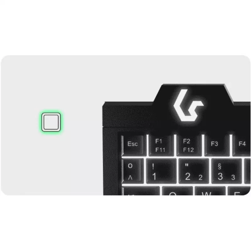 KeySonic KSK-3210ELU (DE) klaviatūra Namams USB QWERTZ Vokiška Juoda