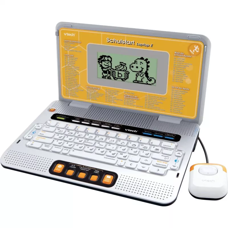 Mokomasis nešiojamasis kompiuteris VTech Schulstart Laptop E vaikams nuo 6 iki 8 metų, sidabrinis, interaktyvus mokymosi žaislas
