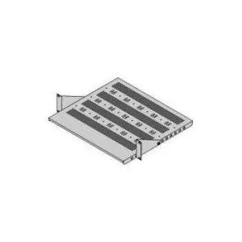 19 colių įrenginių laikiklis, stovimoji platforma 430 x 250 mm, RAL7021 (26.10.3005)