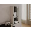 Sieninė spintelė cama meble S2 SOHO 60x29x112 cm — kašmyras/juoda