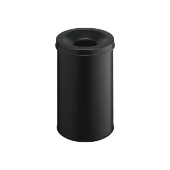Apvalus plieninis juodas patvarus atliekų konteineris Durable 330601