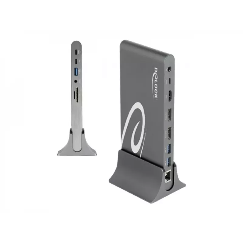 Dokingo stotis DeLOCK USB Type-C DP 1.4 Trigubas 4K Ekranas
