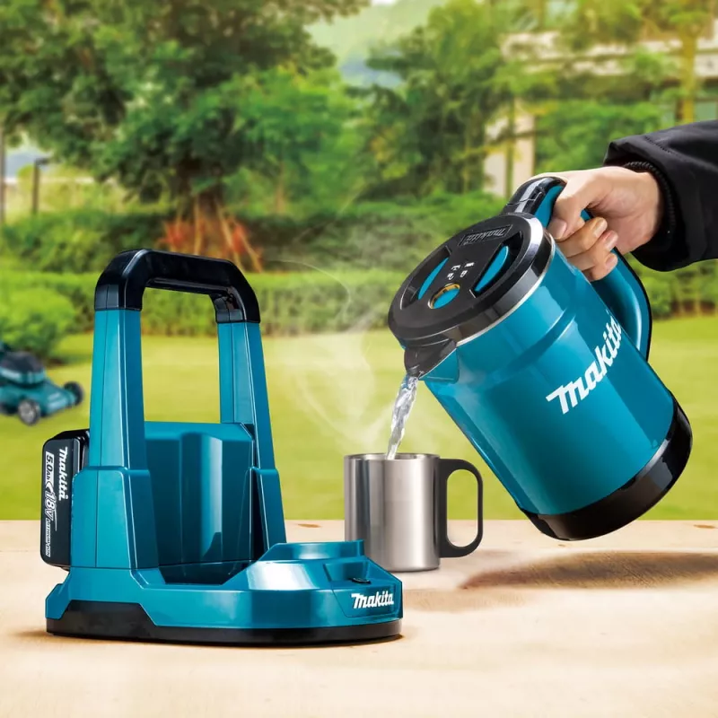 Akumuliatorinis elektrinis virdulys DKT360Z, 36V (2x 18V) (mėlynas/juodas, be akumuliatoriaus ir įkroviklio, 0,8 l)