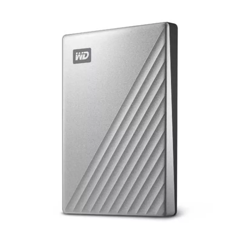 WD My Passport Ultra for Mac WDBKYJ0020BSL - Kietasis diskas - šifruotas - 2 TB - išorinis (nešiojamas) - USB 3.0 (USB-C jungtis) - 256 bitų AES - sidabrinis