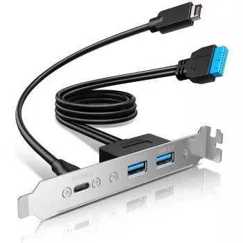 GrauGear kelių prievadų PCI dangtelis 1x USB-C 2x USB-A (G-AD-ETC2A-20G)