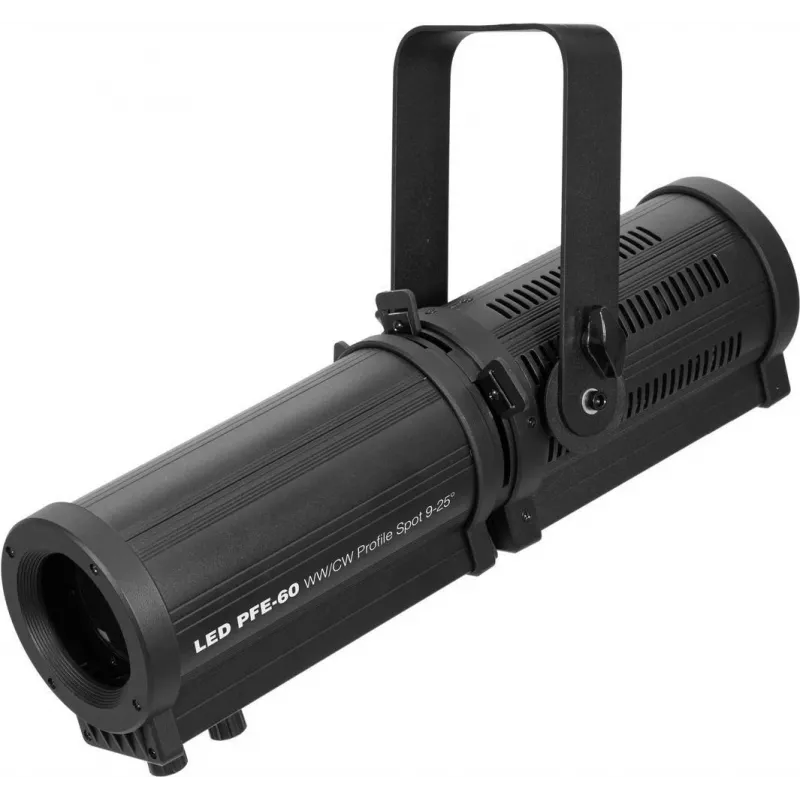 Profilinis prožektorius EUROLITE PFE-60 WW/CW LED, spindulys 9–25°, reguliuojama balta (šilta/šalta)