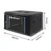 Qoltec 54462 RACK spinta 19 | 6U | 600 x 370 x 450