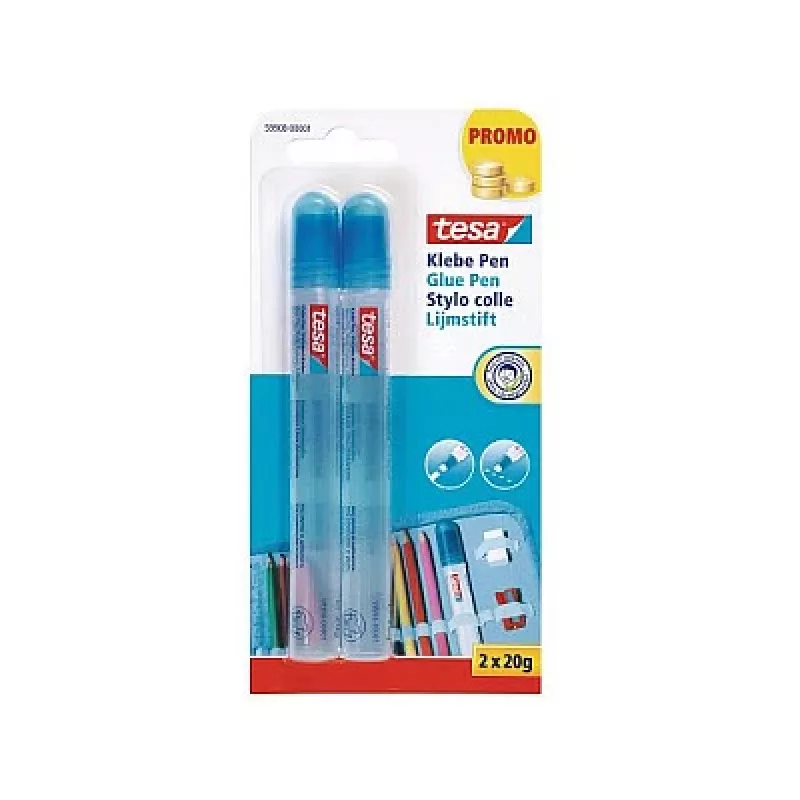 Klijų rašiklis Tesa 59908-00001-04, 2 x 20 g papildomi klijų rašikliai