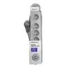 Qoltec 50272 viršįtampių apsaugos įrenginys, pilkas, 5 kintamosios srovės lizdai, 230 V, 3 m