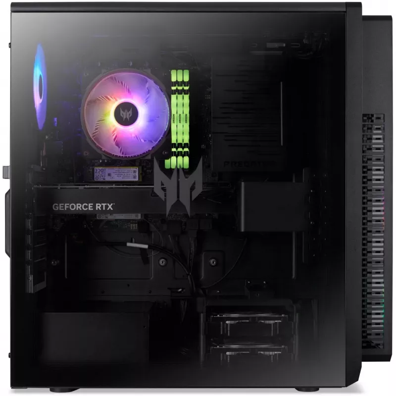 Stalinis kompiuteris Acer Predator PO5-660 — Intel Core Ultra 7 265F 5,3 GHz, 32 GB DDR5, 2 TB SSD, NVIDIA GeForce RTX 5070, Windows 11 Home, juodas