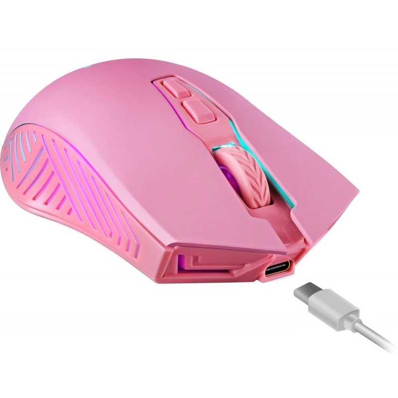 Belaidė žaidimų pelė DEFENDER P ANDORA PINK sąsaja