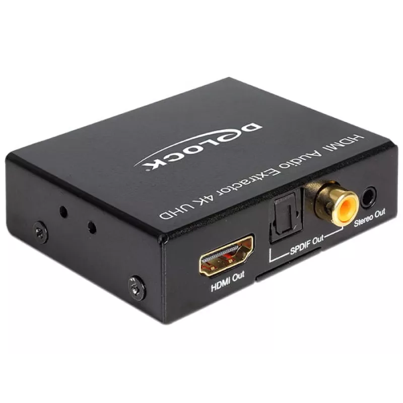 HDMI stereo / 5.1 kanalų garso išskyriklis 4K, adapteris juodas