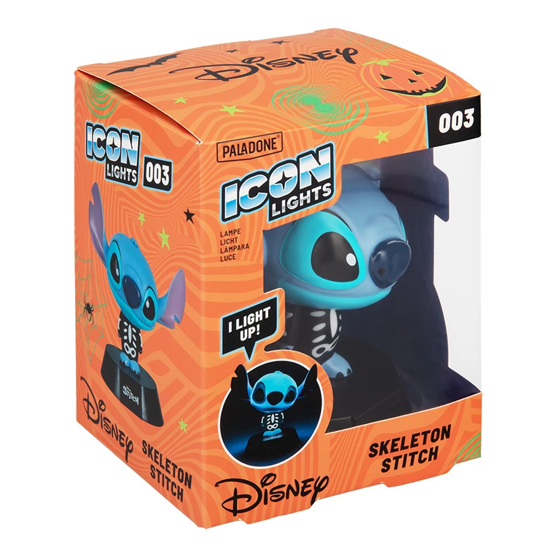 Stalinė lempa Paladone Stitch Skeleton Icon Light – personažo naktinė lemputė
