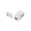 Keystone modulis LANBERG KSU6-1090, Cat6 U/UTP plokščias, RJ-45 vyriškas į LSA moterišką, AWG 22/26, 14.5×16.1 mm, baltas