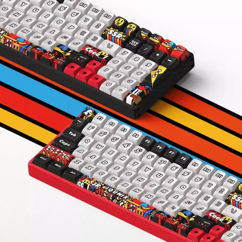 Klaviatūra Ducky IQUNIX F97 Graffiti Blaze belaidė žaidimų klaviatūra, RGB, Moonstone-Turbo jungikliai