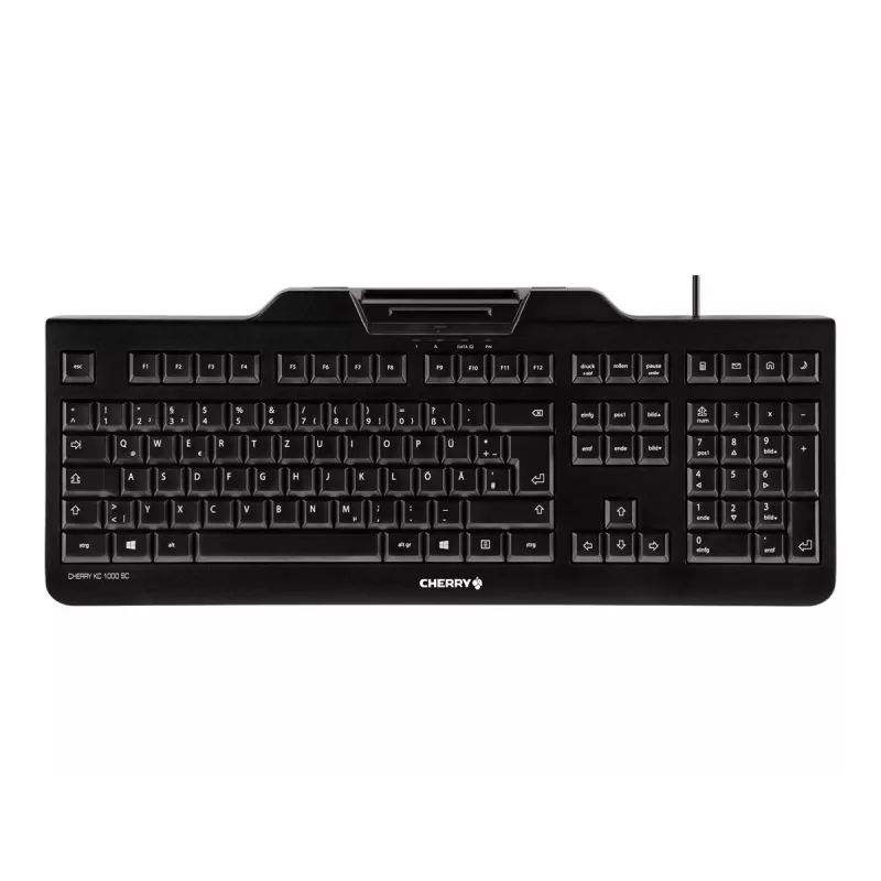 CHERRY KC 1000 SC klaviatūra USB QWERTZ Swiss Juoda