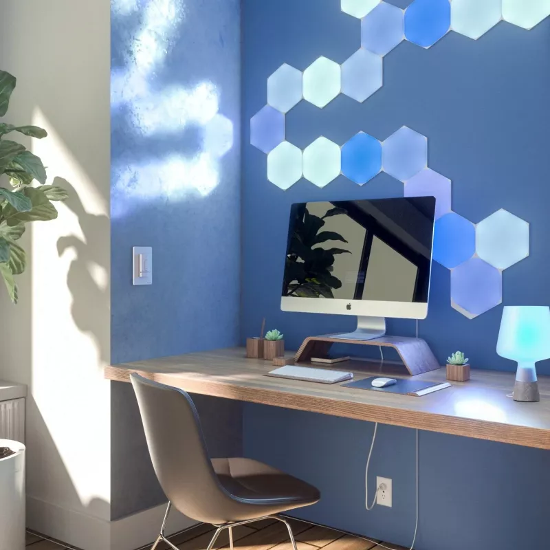Belaidis išmanusis jungiklis Nanoleaf N4400C02-1BUT — maitinamas baterijomis, pritaikomas išmaniųjų šviestuvų ir įrenginių valdymas