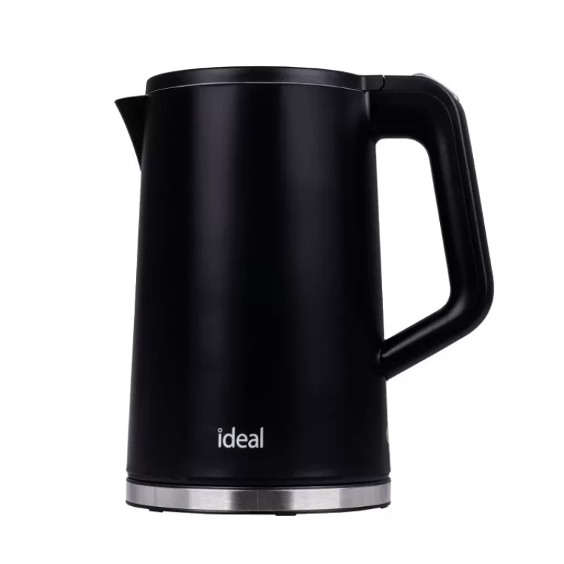 IDEAL virdulys 1,7 l, plieninis korpusas, 1500 W galia, juodas