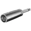 Wentronic Goobay XLR adapteris - XLR kištukas (3 kontaktų) > 6,35 mm lizdo kištukas (2 kontaktų, mono) (27452)