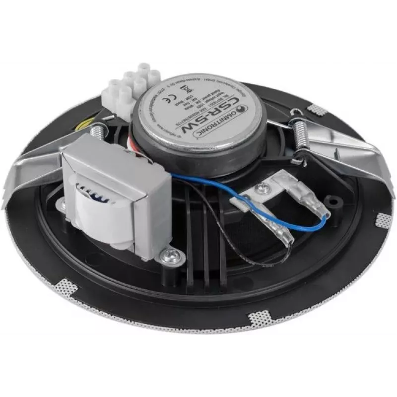 Lubinis garsiakalbis Omnitronic CSR-5W baltas 5W galia, apvalus į lubas montuojamas garsiakalbis